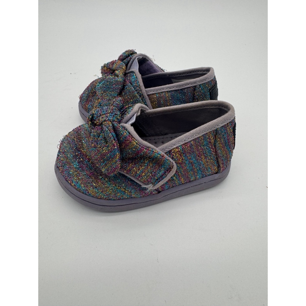 Girls TOMS Shoes Size T4 Multi-color - Picture 5 of 7